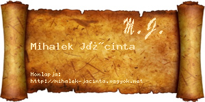 Mihalek Jácinta névjegykártya
